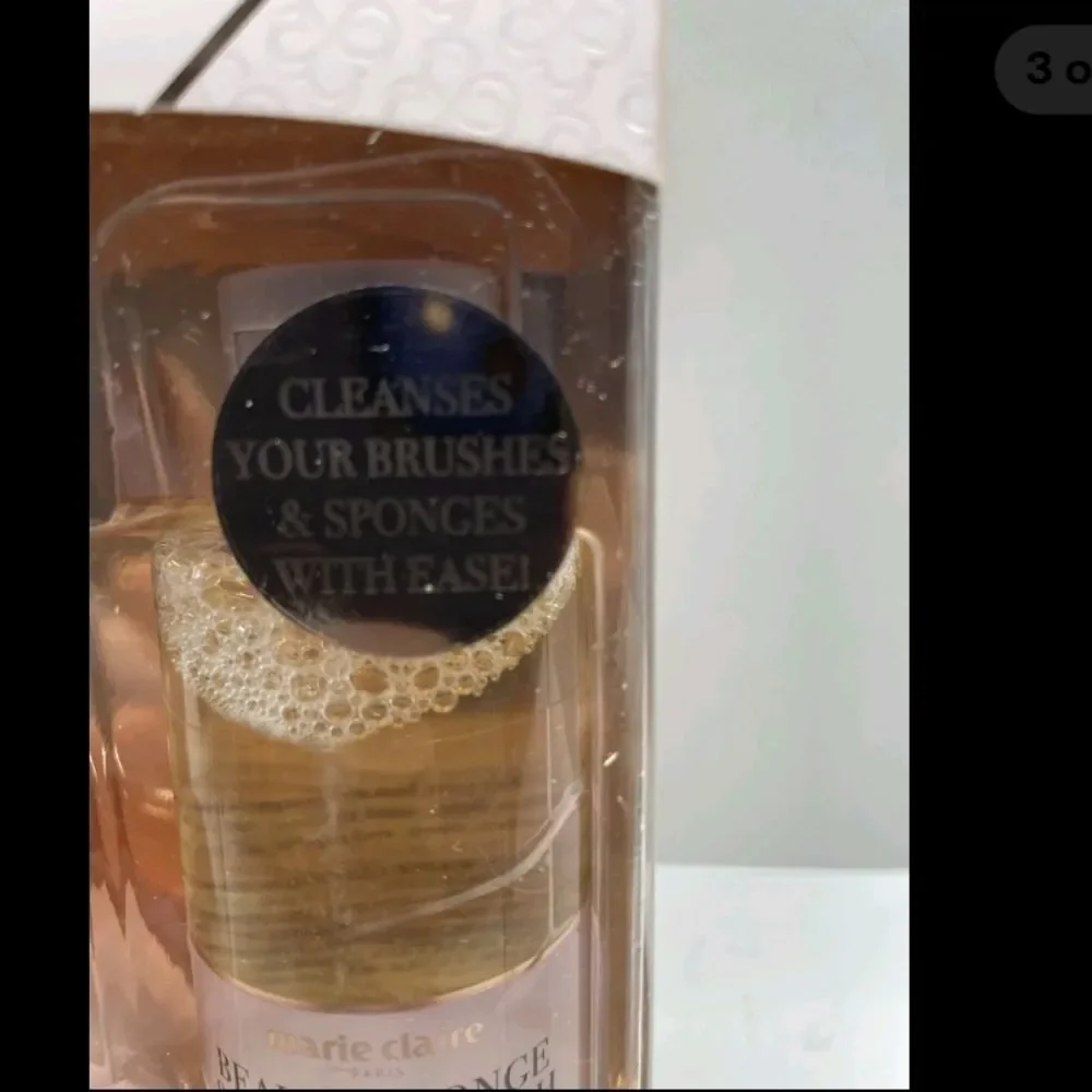 Marie Claire Paris 3 Pc Blend & Cleanse Set Beauty Sponge & Makeup Brush New